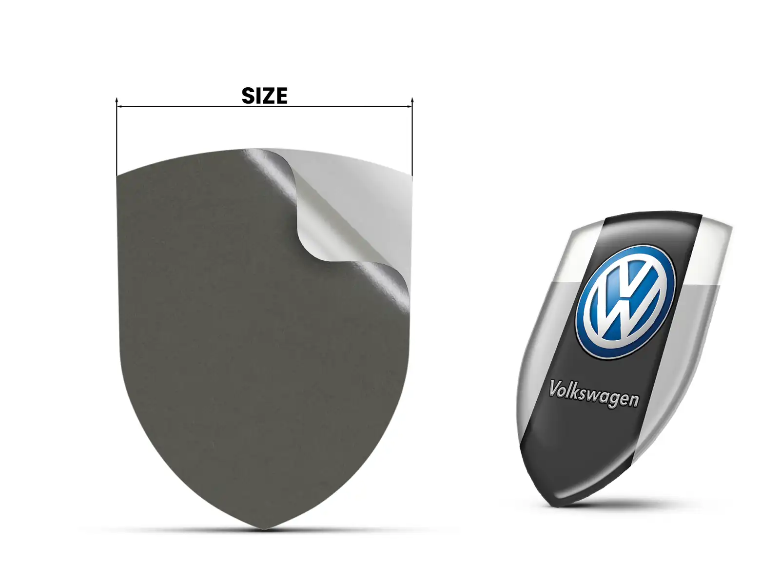 VW Waterproof Sticker Label Durable Sports Customizable